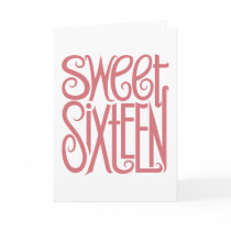 Sweet Sixteen Birthday Card by floatinglemons Sweet Sixteen Birthday Card