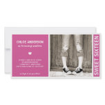 SWEET SIXTEEN | BIRTHDAY INVITATION PHOTO GREETING CARD