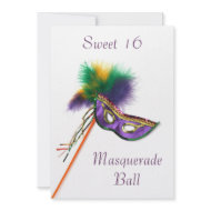 Sweet Sixteen Birthday Masquerade Ball Invitation invitation