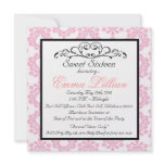 sweet sixteen birthday party invite classy chic
