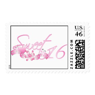 Sweet Sixteen Birthday Stamp stamp