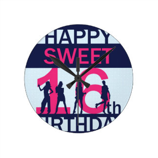 Sweet Sixteen Birthday Wall Clock