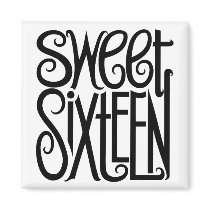 Sweet Sixteen black Magnet