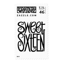 Sweet Sixteen black Stamp