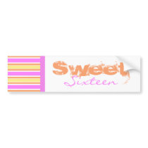 Sweet Sixteen Bumper Sticker bumper stickers