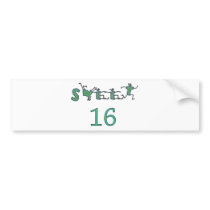 Sweet Sixteen Bumper Sticker
