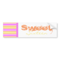 Sweet Sixteen Bumper Sticker bumper stickers