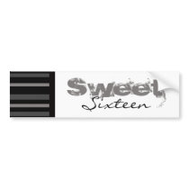 Sweet Sixteen Bumper Sticker bumper stickers by SayItNow Sweet Sixteen Bumper Sticker bumper stickers