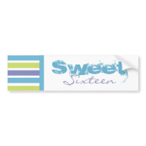 Sweet Sixteen Bumper Sticker bumper stickers by SayItNow Sweet Sixteen Bumper Sticker bumper stickers