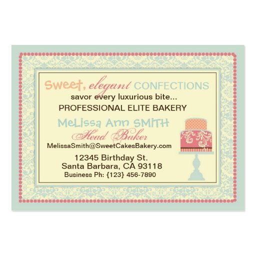 Sweet Sixteen Business Card (back side)