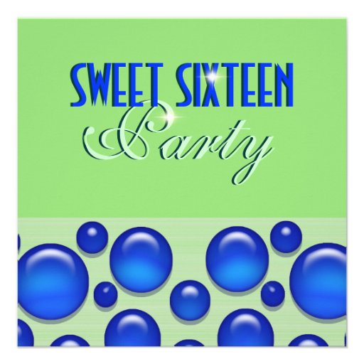 "sweet sixteen" elegant polka dot invites