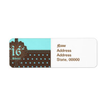 Sweet Sixteen Gifted Address Label -Customize labels