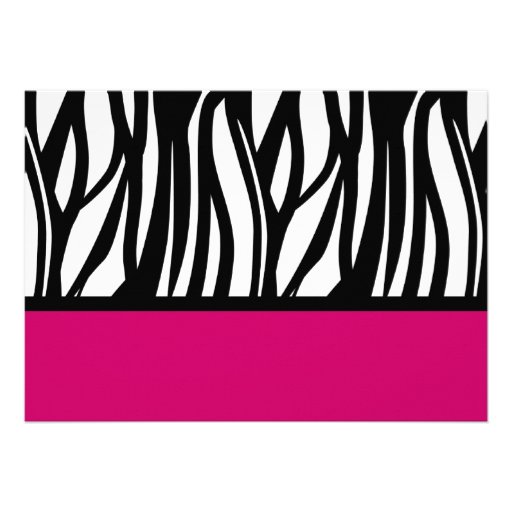 Sweet Sixteen, Hot Pink Zebra Photo Invitation