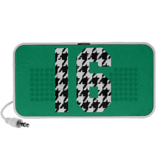 Sweet Sixteen Houndstooth Print Mini Speakers