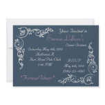 sweet sixteen,invite,blue,white,chic,cute,girly
