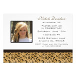 Sweet Sixteen Leopard Party Invitation