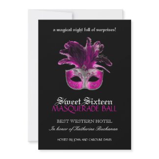 Sweet Sixteen Masquerade Invitation invitation