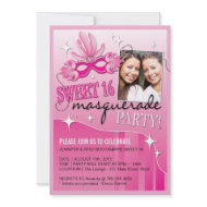 SWEET SIXTEEN MASQUERADE INVITATION invitation