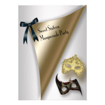 Sweet Sixteen Masquerade Party Announcement