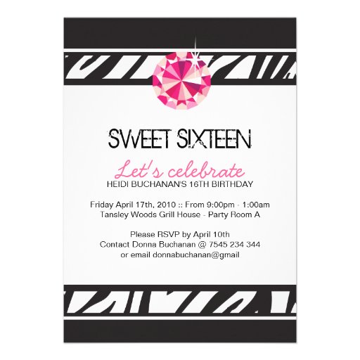 Sweet Sixteen Party Invitation