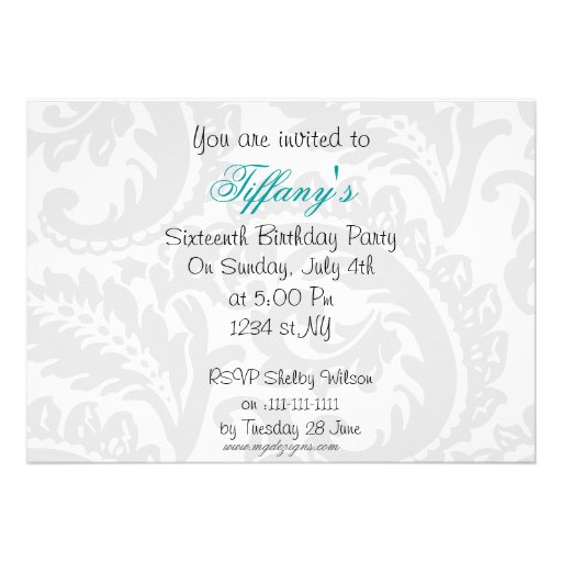 Sweet Sixteen party Invitation