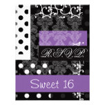 Sweet Sixteen party RSVP invitations