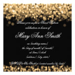 Sweet Sixteen Party Shimmering Gold Lights Personalized Invitation