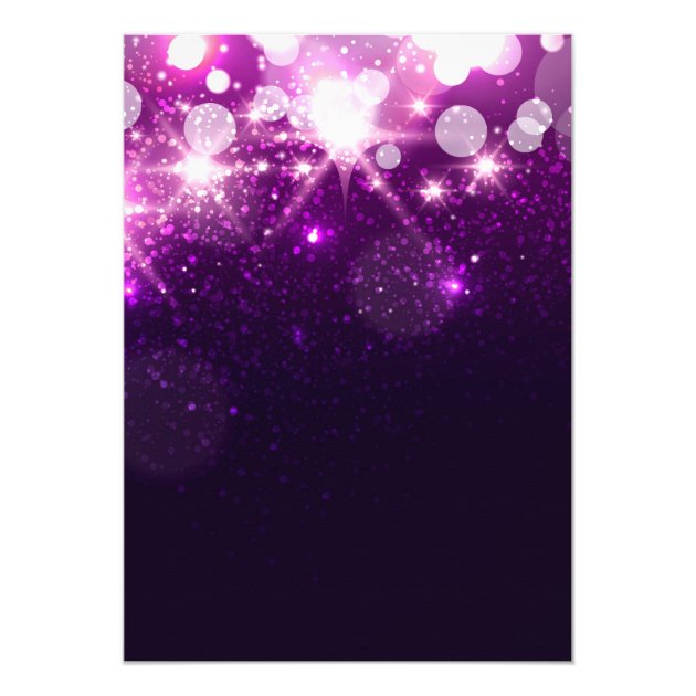 Sweet Sixteen Party Trendy Purple Glitter Sparkles Card
