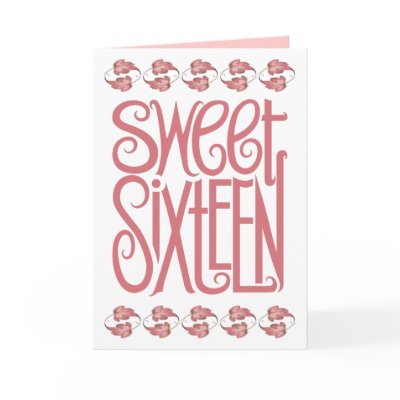 Sweet Sixteen Petals Birthday Card by floatinglemons