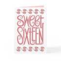 Sweet Sixteen Petals Birthday Card