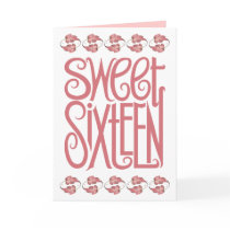 Sweet Sixteen Petals Birthday Card