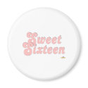 Sweet Sixteen Pink And Silver magnets by holidayhearth Sweet Sixteen Pink And Silver magnets