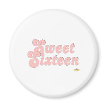 Sweet Sixteen Pink And Silver magnets