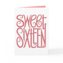 Sweet Sixteen Pink Card