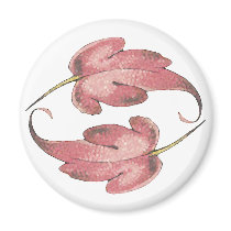 Sweet Sixteen Pink Leaf Magnet