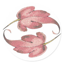 Sweet Sixteen Pink Leaf Sticker by floatinglemons Sweet Sixteen Pink Leaf Sticker