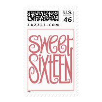 Sweet Sixteen Pink Stamp