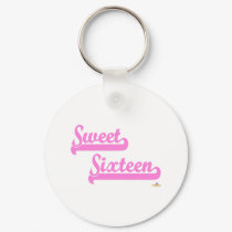 Sweet Sixteen Pink Underlined keychains