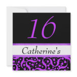 sweet sixteen, elegant, black, purple, birthday,