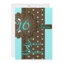 Sweet Sixteen Retro Polka Dot Invitation - Cust.