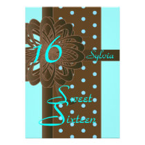 Sweet Sixteen Retro Polka Dot Invitation - Cust. invitations