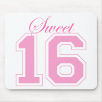 Sweet Sixteen (Script) Mouse Pads