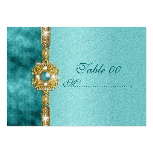 "sweet sixteen" teal gold 16 birthday business card (front side)