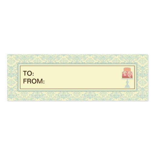 Sweet Sixteen TY Skinny Gift Tag Business Card (back side)