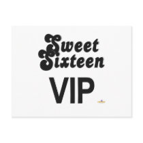 Sweet Sixteen VIP Black And Silver postcards