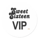 Sweet Sixteen VIP Black And Silver stickers
