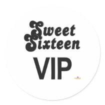 Sweet Sixteen VIP Black And Silver stickers