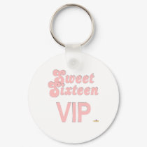 Sweet Sixteen VIP Pink And Silver keychains