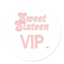 Sweet Sixteen VIP Pink And Silver stickers by holidayhearth Sweet Sixteen VIP Pink And Silver stickers