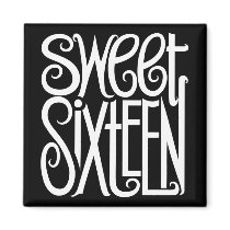 Sweet Sixteen white Magnet